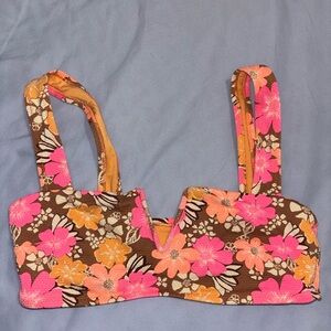 Aerie Brown and Pink Bandeau